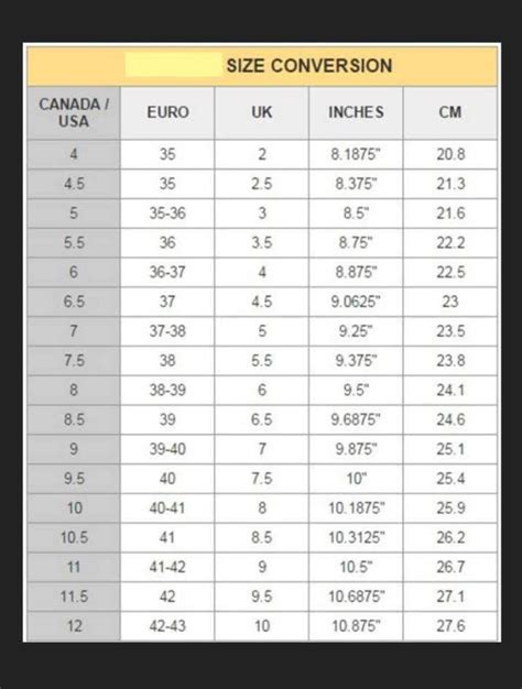 hermes shoe size chart.